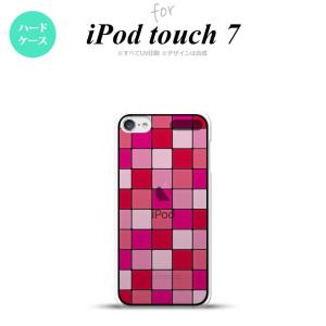 iPod touch 第7世代 第6世代 背面ケース カバー ステンドグラス風 スクエア ピンク ステンドグラス風 nk-ipod7-sg08｜nk115