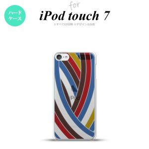 iPod touch 第7世代 第6世代 背面ケース カバー ステンドグラス風 帯 レッドブルー ステンドグラス風 nk-ipod7-sg17｜nk115