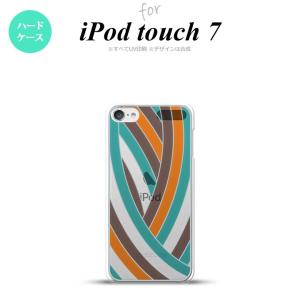 iPod touch 第7世代 第6世代 背面ケース カバー ステンドグラス風 帯 グリーンブラウン ステンドグラス風 nk-ipod7-sg19｜nk115