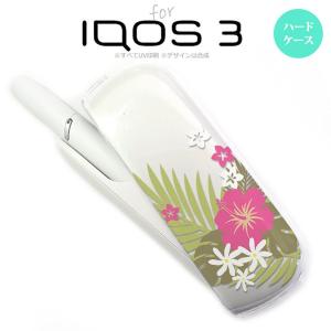 iQOS3 アイコス3 iqos3 ケース カバー ハードケース ハイビスカスA クリア×ピンク nk-iqos3-1051｜nk115