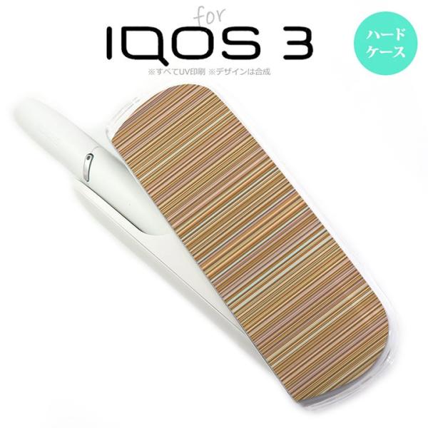 iQOS3 アイコス3 iqos3 ケース カバー ハードケース ボーダー 茶 nk-iqos3-1...