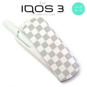 iQOS3 アイコス3 iqos3 ケース カバー ハードケース スクエア 白×グレー nk-iqos3-134｜nk115