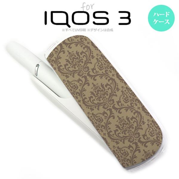 iQOS3 アイコス3 iqos3 ケース カバー ハードケース ダマスク柄 茶 nk-iqos3-...