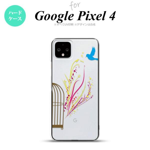 GooglePixel4 Google Pixel 4 スマホケース ハードケース 青い鳥 赤 黄 ...