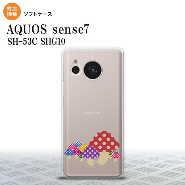 sense7 sense7 スマホケース 背面ケースソフトケース きのこ クリア  nk-sens7...