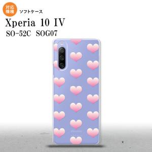 SO-52C SOG07 Xperia 10IV スマホケース 背面ケースソフトケース ハート A ピンク  nk-xp104-tp018｜nk115