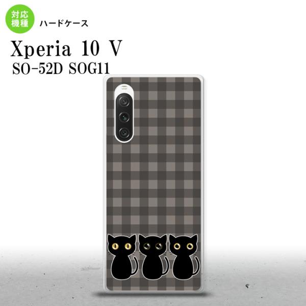 Xperia10V Xperia10V スマホケース ハードケース 猫 イラスト グレー nk-xp...