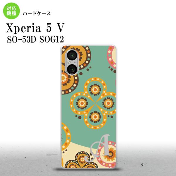 Xperia 5V Xperia 5V スマホケース 背面ケース ハードケース エスニック 花柄 緑...