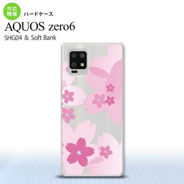 SHG04 AQUOS zero6 スマホケース ハードケース 花柄 サクラ B クリア ピンク  ...