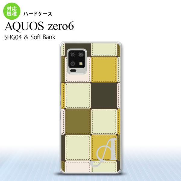 SHG04 AQUOS zero6 スマホケース ハードケース パッチワーク ミックスA 黄 +アル...