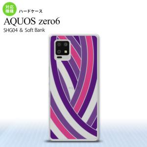 SHG04 AQUOS zero6 背面ケース カバー ステンドグラス風 帯 パープル ステンドグラス風 ゼロ 6 au Softbank　ステンドグラス風 nk-zero6-sg15｜nk115