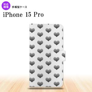 iPhone15 Pro iPhone15 Pro 手帳型スマホケース カバー ハート グレー  nk-004s-i15p-dr016｜nk117