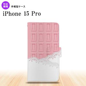 iPhone15 Pro iPhone15 Pro 手帳型スマホケース カバー チョコ ストロベリー レース ピンク  nk-004s-i15p-dr739｜nk117