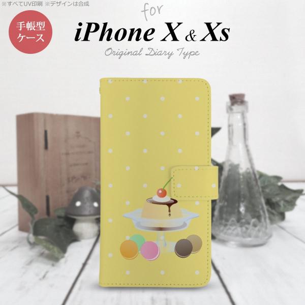 手帳型 ケース  スマホ カバー iPhoneX アイフォン プリンマカロン nk-004s-ipx...