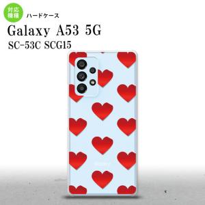 SC-53C SCG015 Galaxy A53 5G スマホケース 背面ケース ハードケース ハート A 赤  nk-a53-017｜nk117