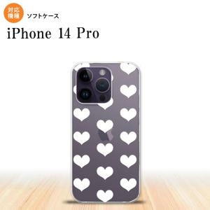 iPhone14 Pro iPhone14 Pro スマホケース 背面ケースソフトケース ハート A 白  nk-i14p-tp019｜nk117