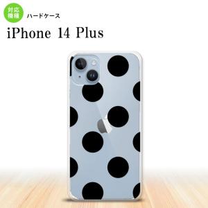 iPhone14 plsu iPhone14 plsu スマホケース 背面ケース ハードケース ドット 水玉 A 黒  nk-i14pl-001｜nk117