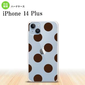 iPhone14 plsu iPhone14 plsu スマホケース 背面ケース ハードケース ドット 水玉 A 茶  nk-i14pl-002｜nk117