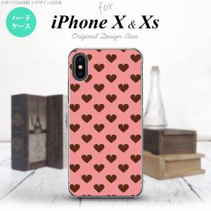 iPhoneX スマホケース カバー アイフォンX ハート（B） ピンク nk-ipx-173｜nk117