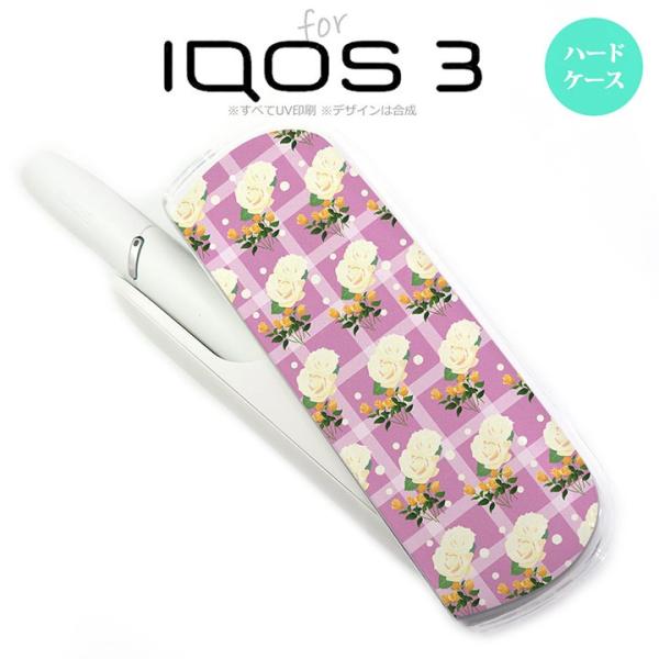iQOS3 アイコス3 iqos3  ケース カバー ハード チェック・バラ ピンク nk-iqos...