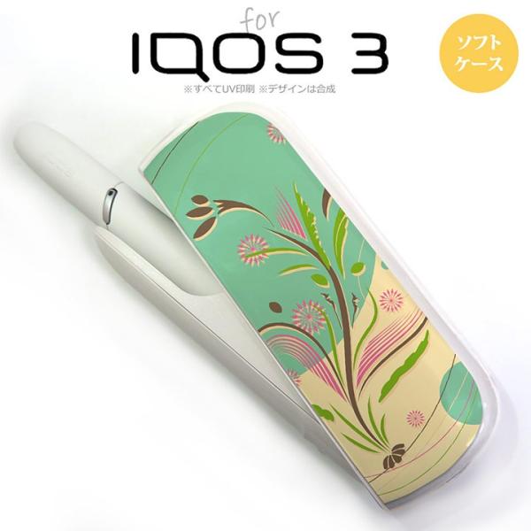 iQOS3 アイコス3 iqos3  ケース カバー ソフト 和柄 ミント nk-iqos3-tp1...