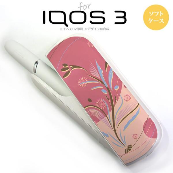 iQOS3 アイコス3 iqos3  ケース カバー ソフト 和柄 ピンクA nk-iqos3-tp...