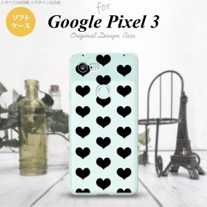 Google Pixel 3 ピクセル 3 専用 スマホケース カバー ソフトケース ハート 黒 nk-px3-tp015｜nk117