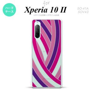 Xperia10 II 対応 スマホケース 背面カバー ステンドグラス風 きれい 帯 ピンク ステンドグラス風 nk-xp102-sg14｜nk117