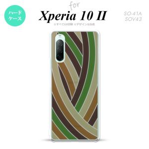 Xperia10 II 対応 スマホケース 背面カバー ステンドグラス風 きれい 帯 ブラウン ステンドグラス風 nk-xp102-sg18｜nk117