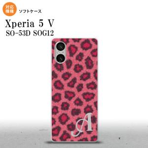 Xperia 5V Xperia 5V スマホケース 背面ケースソフトケース 豹柄 A ピンク +アルファベット  nk-xp55-tp026i｜nk117