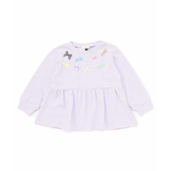 セラフ　リボンいっぱいペプラム長袖Tシャツ 30%OFF SALE
