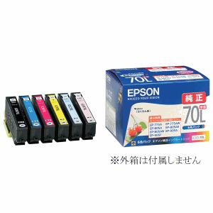 IC6CL70L EPSON純正品 増量 6色パック 送料無料 箱なしアウトレット IC70L さくらんぼ IC6CL70 セットアップインク EP 306 706A 775AW 776A｜エヌケー企画