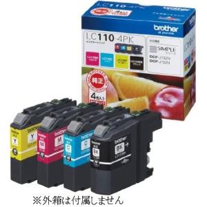 LC110-4PK ブラザー Brother 純正インクカートリッジ 4色セット プリンターインク 箱なし DCP-J152N DCP-J137N DCP-J132N｜エヌケー企画