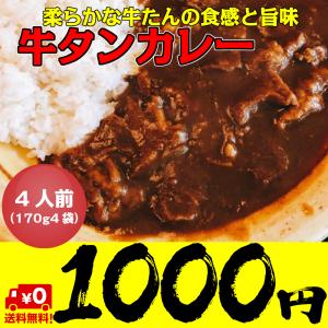 牛タンカレー  170g 4食 1000円 ポッキリ ポイント消化ネコポス