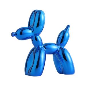 風船 犬 形 した装飾 リビングルーム 彫刻 モダン 置物 樹脂 クリーム 家 芸術 贈り物｜nkp-sutoa
