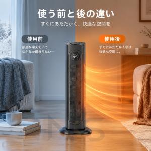 セラミックヒーター 電気ヒーター 暖風機 リモ...の詳細画像3