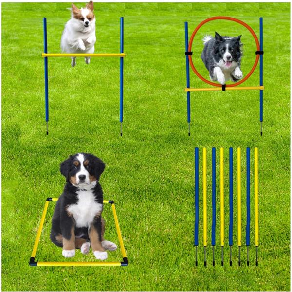 ドッグアジリティ 障害物 トレーニング 運動器具 セット ジャンプバー スラローム ハードル ジャン...