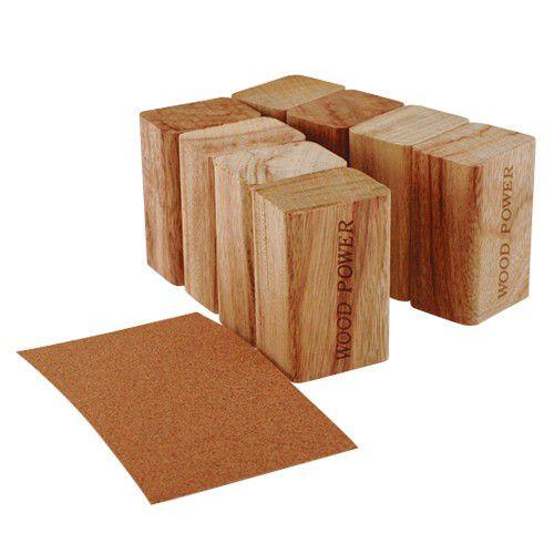 喜多製材所　天然ブロックくすの木8個組（紙ヤスリ付）