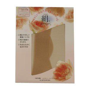 神戸生絲　シルクサポート　パンティストッキング　スモークベージュ（Ｌサイズ）≪メール便対応≫