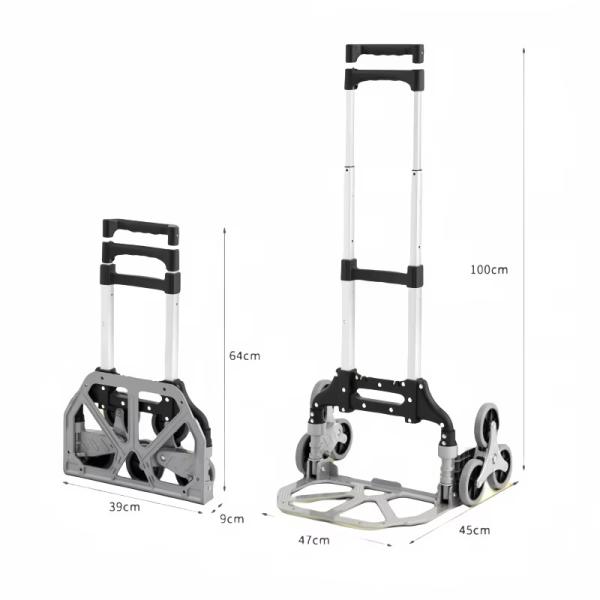 ☆段差も登れる☆　折り畳み式　カート　台車　差し込みタイプ　耐荷重８０ｋｇ　軽量　コンパクト　ハンデ...