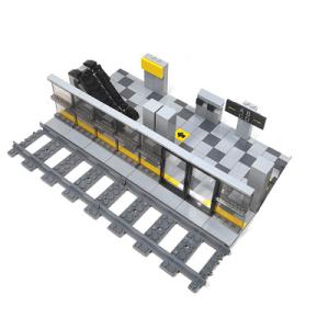 ☆国内発送☆　レゴ　互換　駅　ホーム　線路　エスカレーター　地下鉄　鉄道　電車　ブロック　トレイン　...