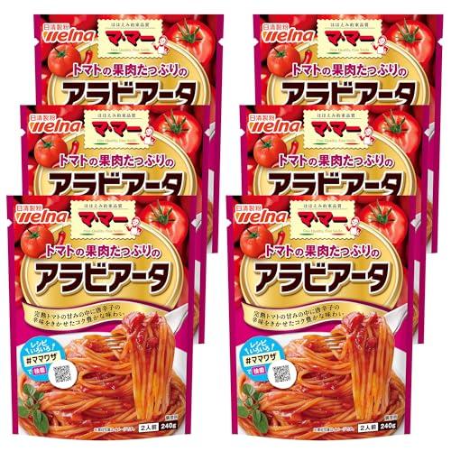 マ・マー トマトの果肉たっぷりのアラビアータ 240g ×6個