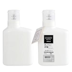 レック(LEC) 押して計量 詰め替え 洗剤ボトル 1000ml 2個セット ホワイト｜NN-Style