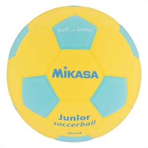 ミカサMIKASA ジュニア サッカーボール 3号 スマイルサッカー 約150g イエロー/ライトグリーン 貼りボール SF3J-YLG 推奨内圧0.10~0.15kgf/?｜nn-style