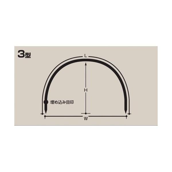 トンネル栽培用　セキスイ　トンネル支柱 3型 口径11mm×高さ86cmx幅120cm×長さ240c...