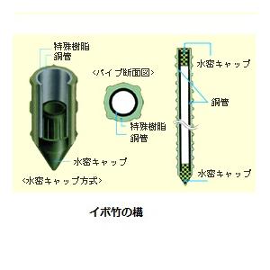 セキスイ支柱 イボ竹 口径8mm×長さ75cm...の詳細画像1