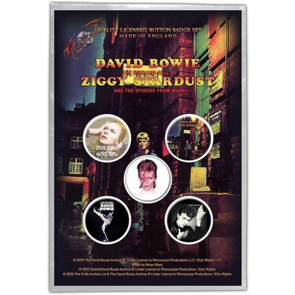【DAVID BOWIE】デビッド ボウイ「EARLY ALBUMS」ボタンピンバッジセット