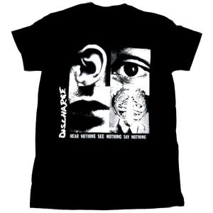 【DISCHARGE】ディスチャージ「HEAR NOTHING」Tシャツ｜no-remorse