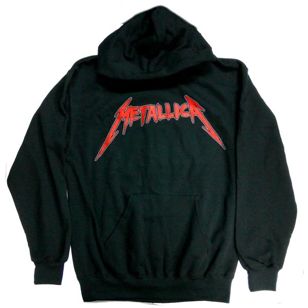【METALLICA】メタリカ「SKULL SCREAMING RED」プルオーバーパーカー