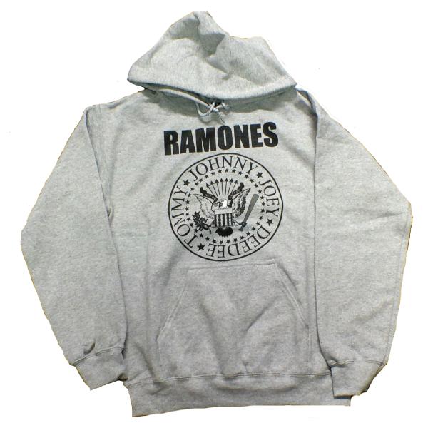 【RAMONES】ラモーンズ「PRESIDENTIAL SEAL GRAY」プルオーバーパーカー